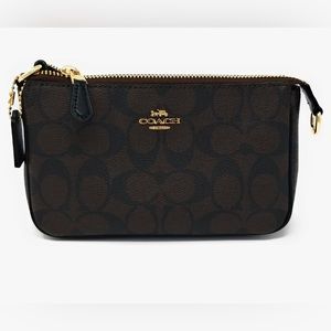 Coach Nolita 19 in Signature Canvas in Gold/Black/Brown